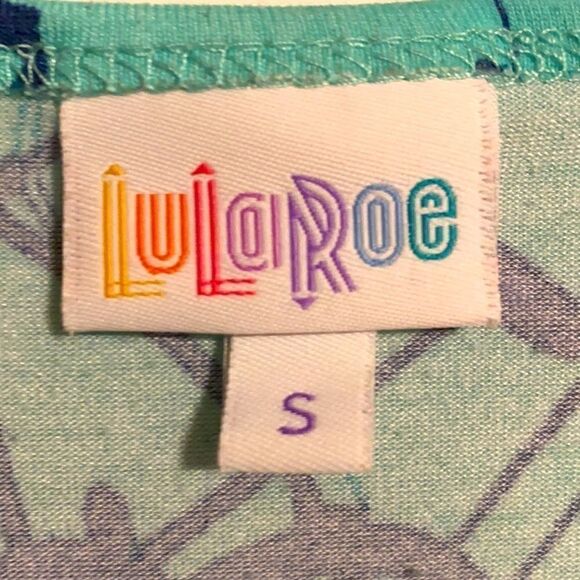 LuLaRoe Irma tunic with bicycle print size small - Picture 3 of 6